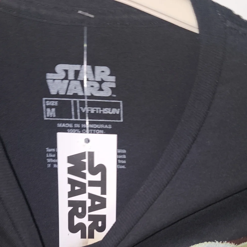 NWT Star Wars Black Tee with Baby Yoda Design - Picture 3 of 3